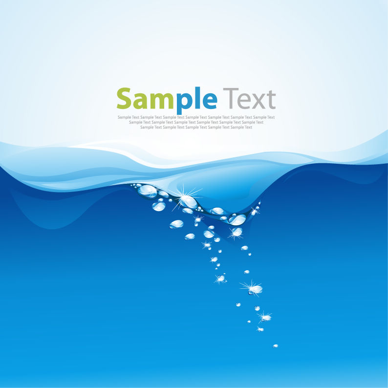free vector Blue Water Wave Vector Illustration